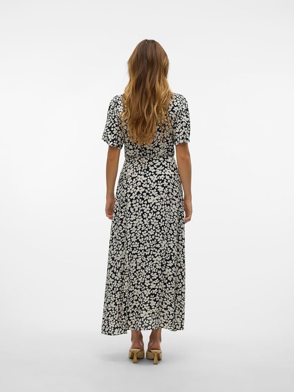 Carne Noir Black and White Cheetah Maxi Dress